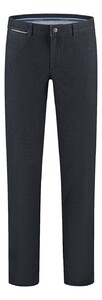 Com4 Soft Touch Blend Fine-Structure Pants Dark Navy