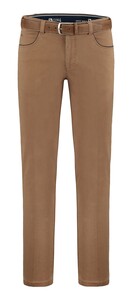 Com4 Swing Front Cotton Pants Camel