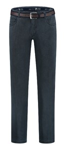 Com4 Swing Front Cotton Pants Navy