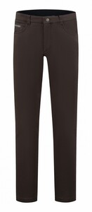 Com4 Swing Front Cotton Trousers Broek Bruin