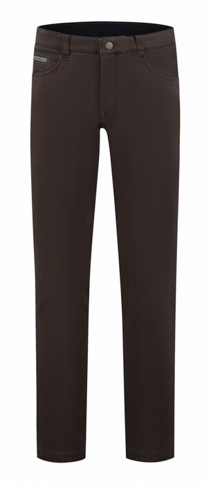Com4 Swing Front Cotton Trousers Broek Bruin