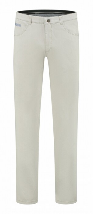 Com4 Swing Front Cotton Trousers Fine Structure Pattern Broek Kitt