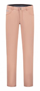 Com4 Swing Front Cotton Trousers Fine Structure Pattern Broek Lichtrood