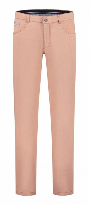 Com4 Swing Front Cotton Trousers Fine Structure Pattern Broek Lichtrood