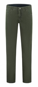 Com4 Swing Front Cotton Trousers Pants Green