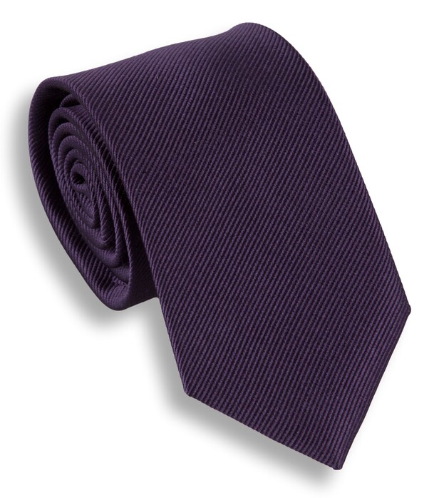 Daspartout Deep Plum Textured Silk Stropdas Donker Paars