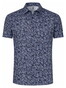 Desoto Abstract Floral Pattern Overhemd Donker Blauw