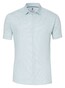 Desoto Abstract Mini Cubes Pattern Short Sleeve Overhemd Turquoise