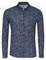 Desoto Abstract Paisley Casual Kent Corduroy Overhemd Dark Navy