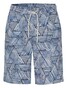 Desoto Abstract Streaks Drawstring Short Bermuda Wit-Navy