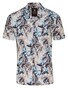 Desoto Allover Blossoms Pattern Overhemd Brown-Cyan