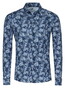 Desoto Allover Floral Pattern Overhemd Blauw