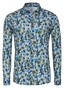 Desoto Allover Vivid Flowers Pattern Overhemd Groen-Blauw