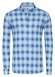 Desoto Casual Button-Down 3D Check Flanel Overhemd Licht Blauw