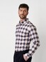 Desoto Casual Button-Down 3D Check Flanel Overhemd Zand-Blauw