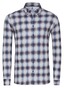 Desoto Casual Button-Down 3D Check Flanel Overhemd Zand-Blauw