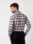 Desoto Casual Button-Down 3D Check Flanel Overhemd Zand-Blauw