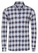 Desoto Casual Button-Down 3D Check Flannel Shirt Sand-Blue