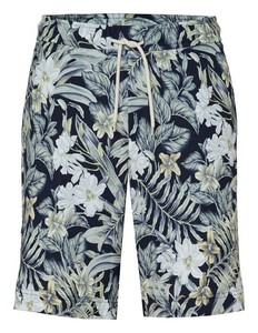 Desoto Casual Drawstring Short Floral Pattern Bermuda Pastel Groen-Multi