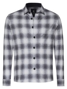 Desoto Casual Kent Check Flanel Overshirt Grijs