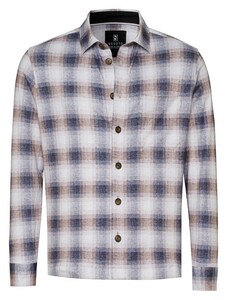 Desoto Casual Kent Check Flannel Overshirt Sand