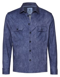 Desoto Casual Kent Corduroy Overshirt Blue