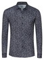 Desoto Casual Kent Denim Look Mini Leaves Overhemd Donker Grijs