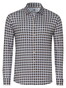 Desoto Casual Kent Multi Check Overhemd Beige-Blauw