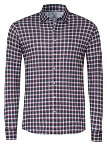 Desoto Casual Kent Multi Check Shirt Bordeaux