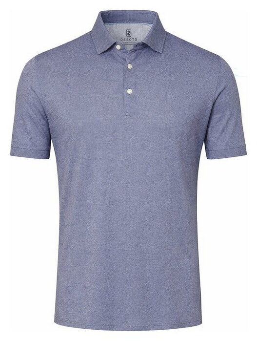 Desoto Casual Kent Oxford Cotton Polo Blauw