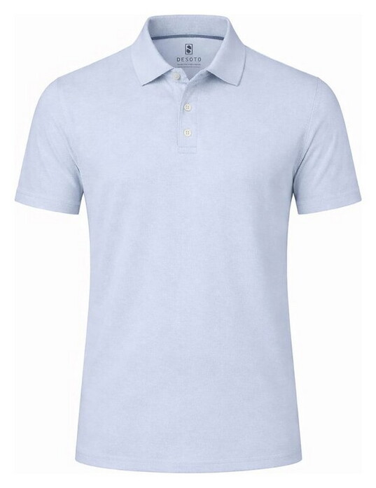 Desoto Casual Kent Oxford Cotton Polo Licht Blauw