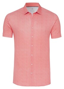 Desoto Casual Kent Solid Color Oxford Look Overhemd Coral