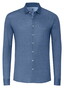 Desoto Casual Kent Solid Color Twill Overhemd Blauw