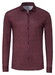 Desoto Casual Kent Solid Color Twill Overhemd Bordeaux