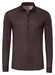 Desoto Casual Kent Solid Color Twill Overhemd Bruin