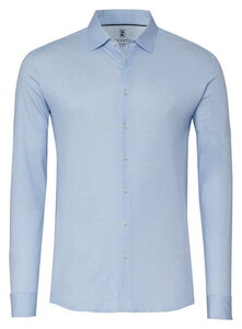 Desoto Casual Kent Solid Color Twill Shirt Light Blue