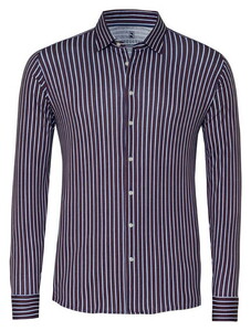Desoto Casual Kent Stripes Overhemd Bordeaux