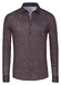 Desoto Casual Kent Twill Pattern Mélange Overhemd Chocolate