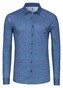Desoto Casual Kent Twill Pattern Mélange Shirt Blue