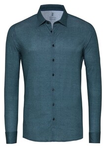 Desoto Casual Kent Twill Pattern Mélange Shirt Green