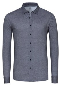 Desoto Casual Kent Twill Pattern Mélange Shirt Grey