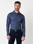 Desoto Casual Kent Twill Pattern Mélange Shirt Navy