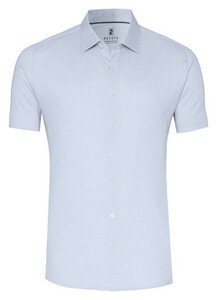 Desoto Casual Kent Uni Color Oxford Short Sleeve Overhemd Licht Blauw
