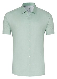 Desoto Casual Kent Uni Color Oxford Short Sleeve Overhemd Turquoise