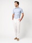Desoto Casual Kent Uni Color Oxford Short Sleeve Shirt Light Blue
