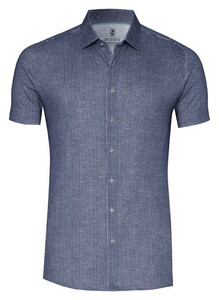 Desoto Casual Kent Vertical Stripes Overhemd Navy