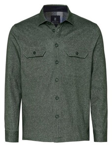 Desoto Casual Shacket Twill Overshirt Groen