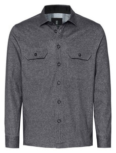 Desoto Casual Shacket Twill Overshirt Licht Grijs