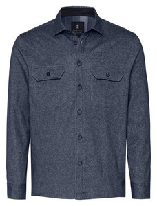 Desoto Casual Shacket Twill Overshirt Navy