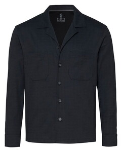 Desoto Casual Subtle Check Overshirt Black